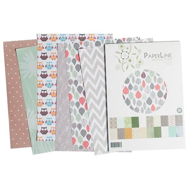 Paper Line Designpapir A4, 100 g, 20 motiver, 40 ark